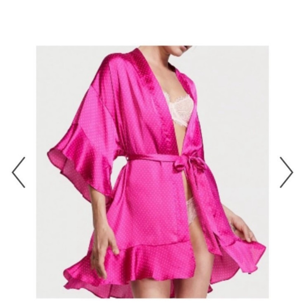 Victoria's Secret Pink Satin Robe